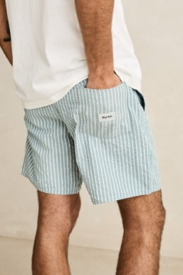 Seersucker Stripe Jam - Pine