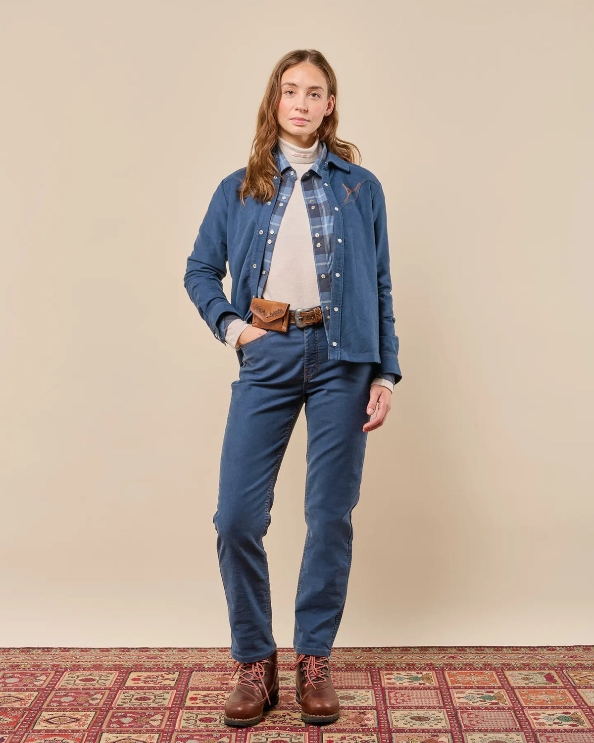 GARD MOLESKIN SHIRT WOMENS - Fjord Blue