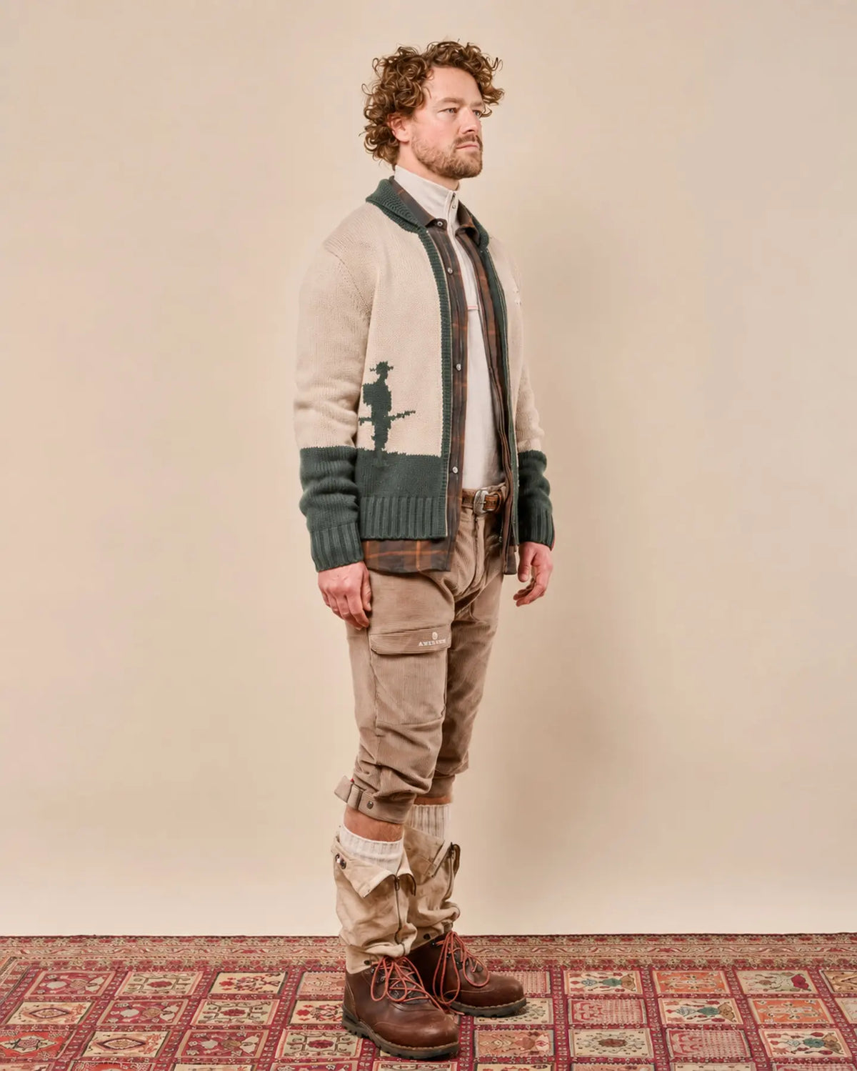 HUNTSMAN CARDIGAN MENS - Desert/Olive