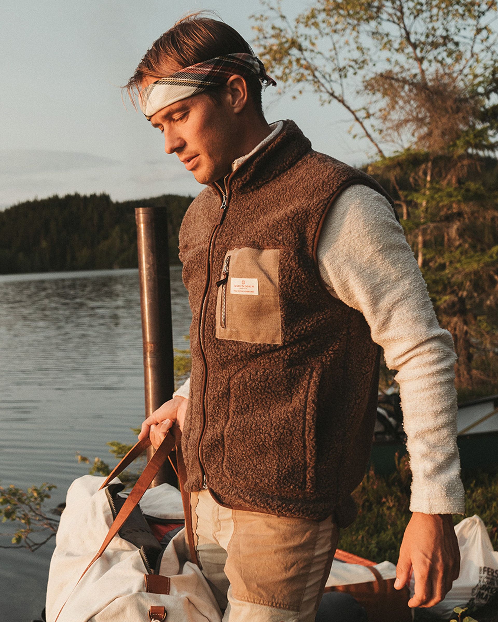 HEROES WOOL FLEECE VEST MENS-COWBOY