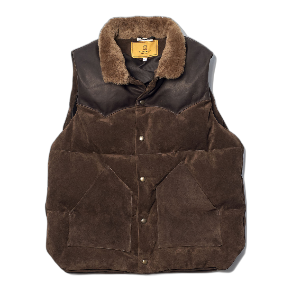 “Bivacco” Testa di Moro suede Western Down Vest