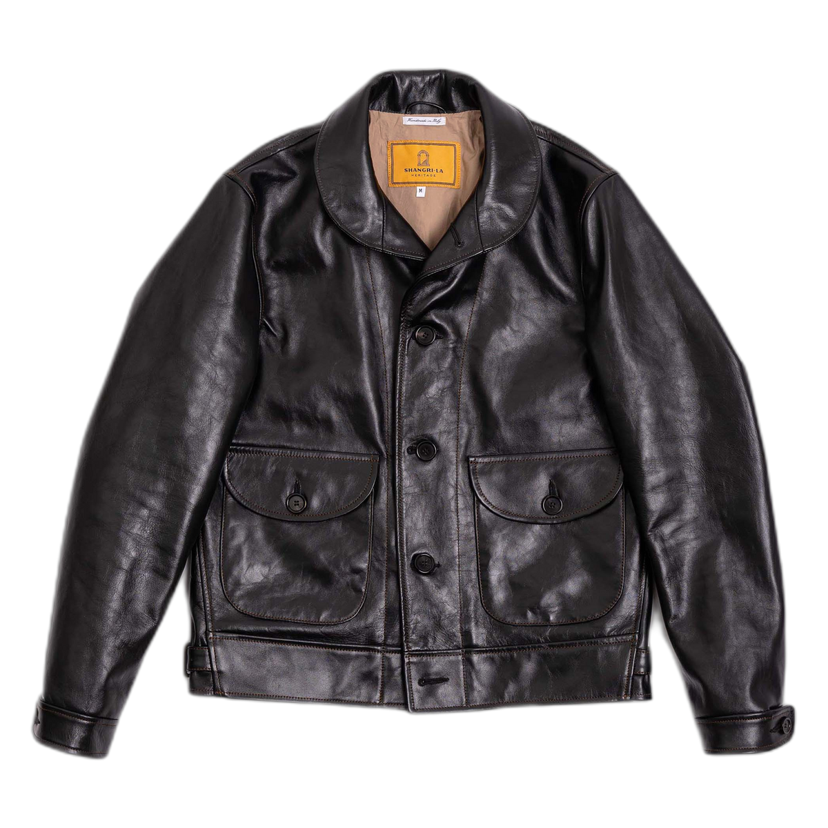 “Cossack” Black Horsehide Leather Jacket