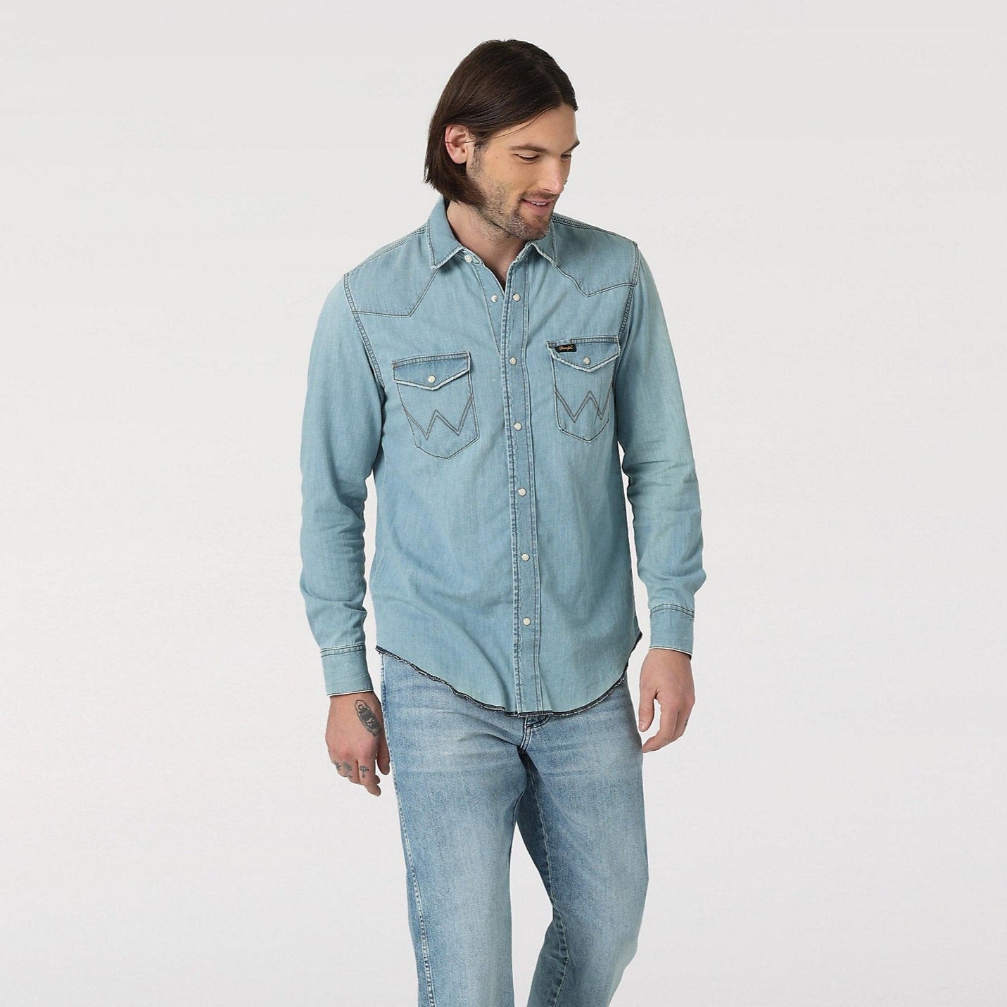 MEN'S HERITAGE WORKSHIRT IN ICY BLUE