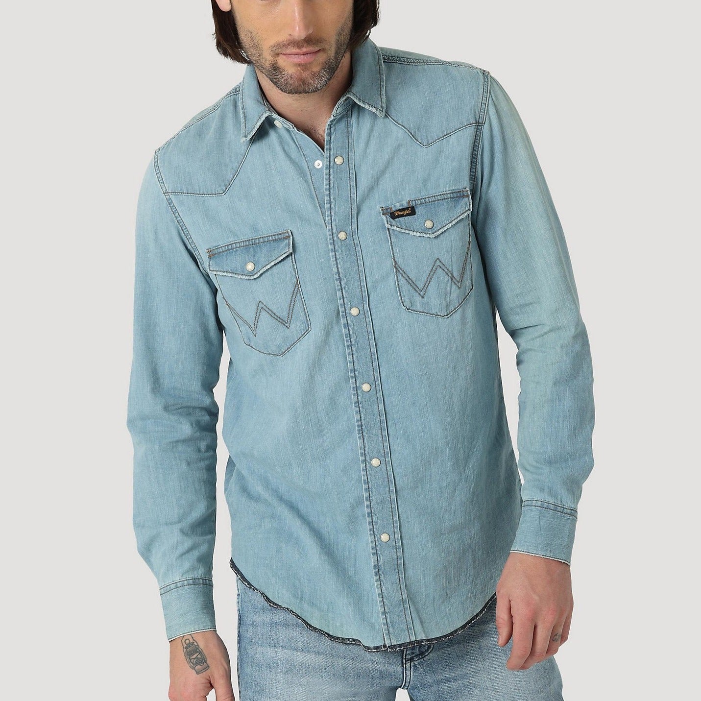 MEN'S HERITAGE WORKSHIRT IN ICY BLUE