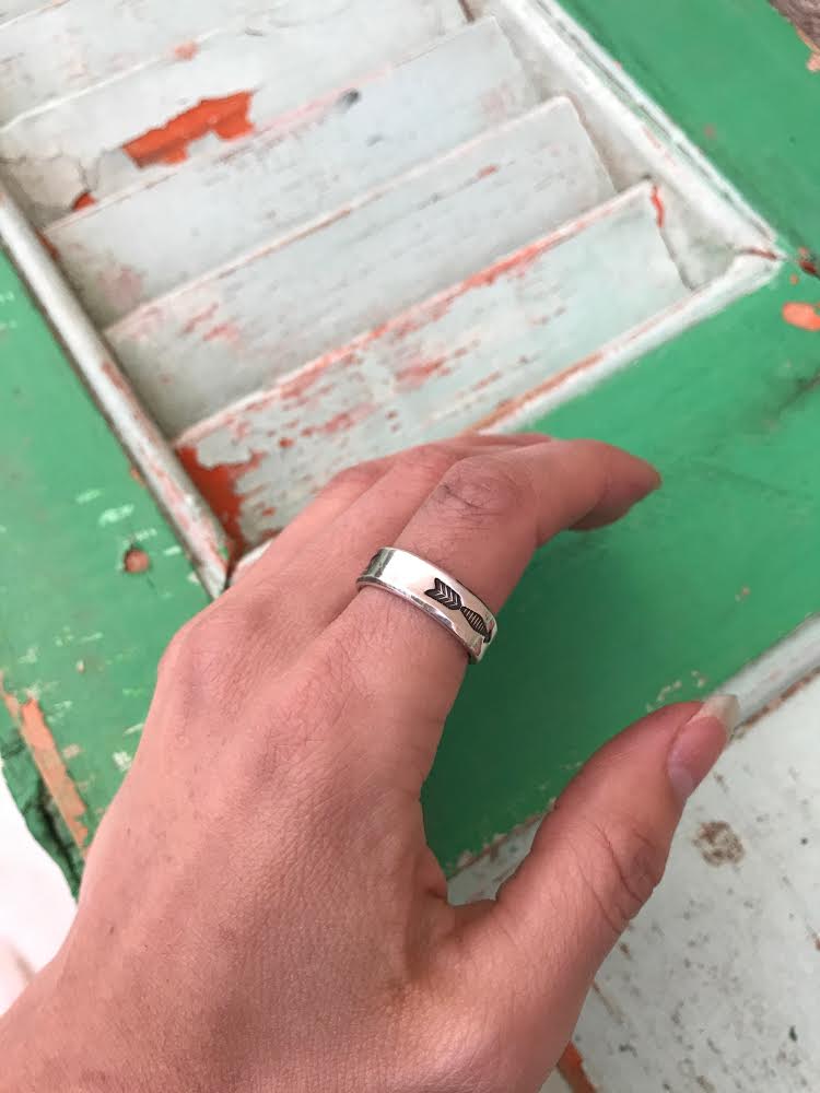 Double Arrow Ring -Solid or w/Turquoise