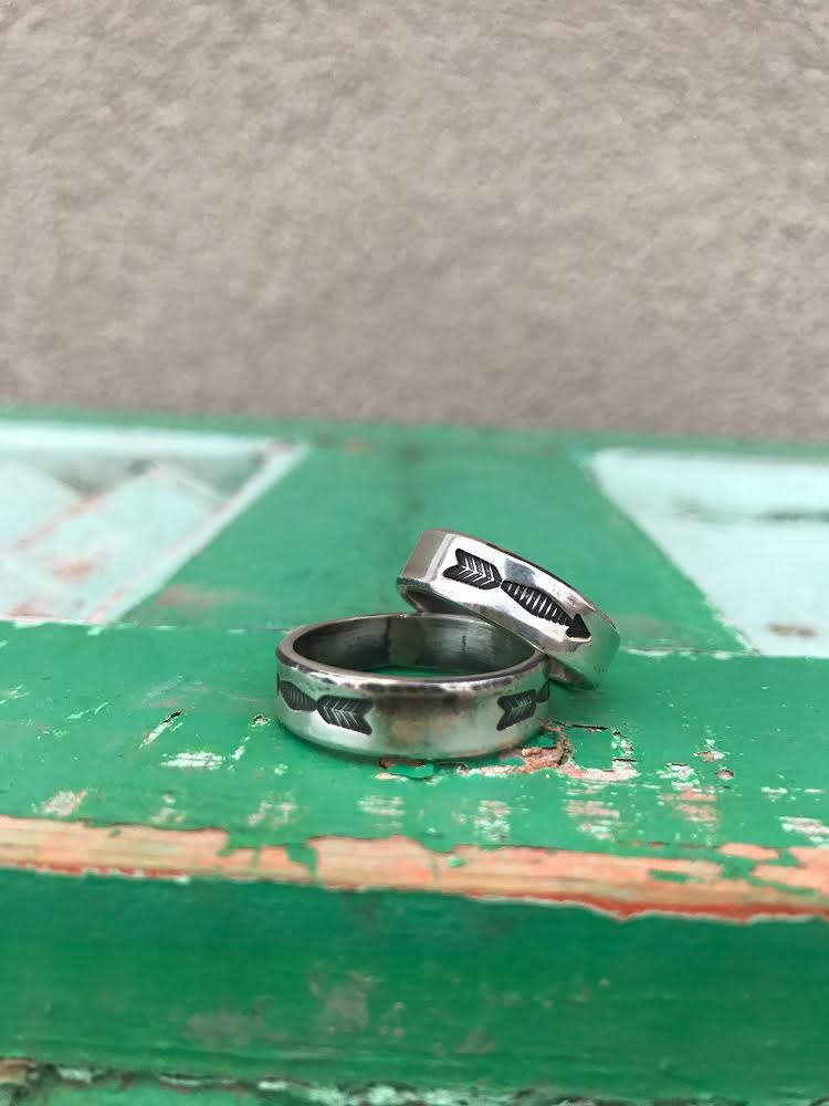 Double Arrow Ring -Solid or w/Turquoise