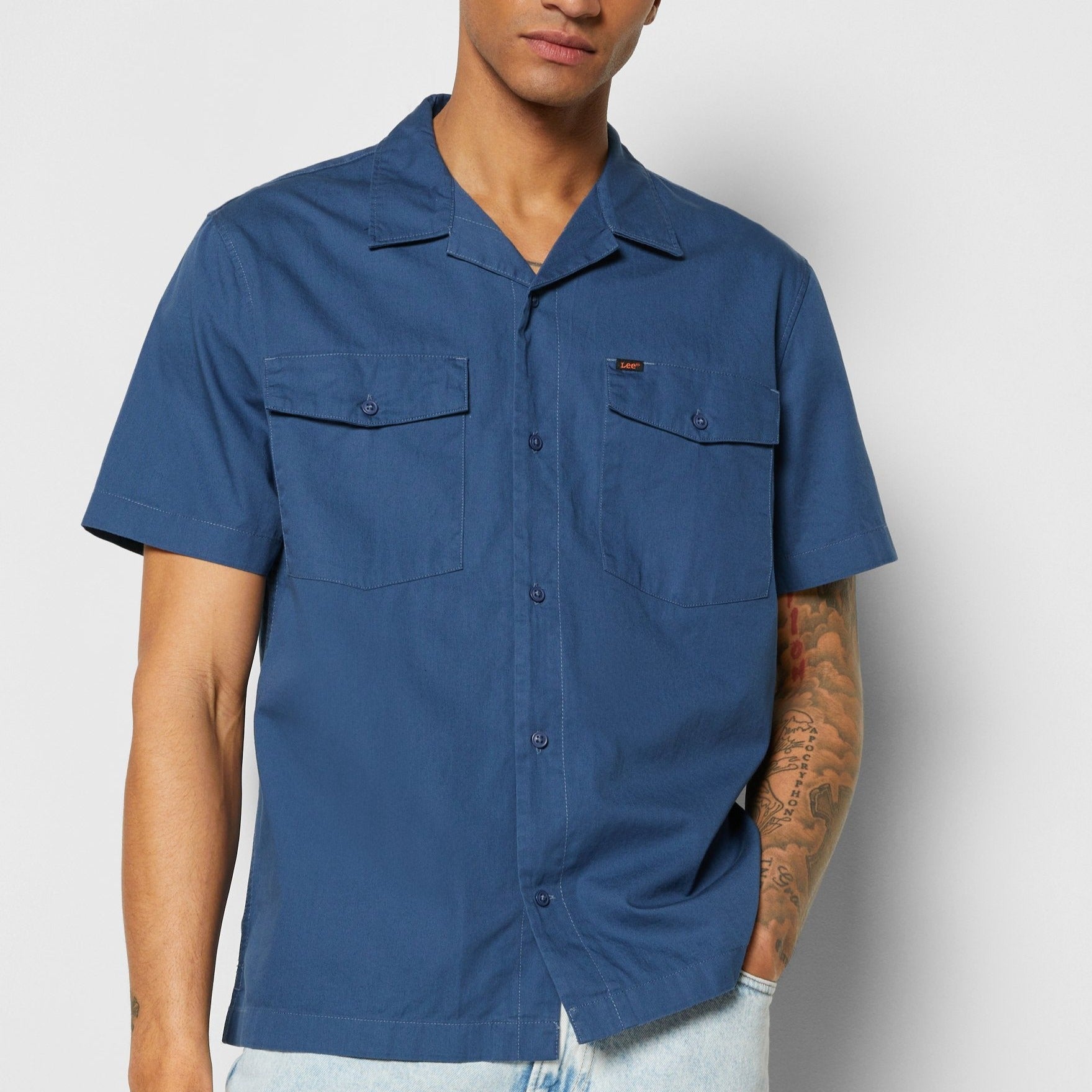 Short Sleeve Work Shirt - Twilight Blue