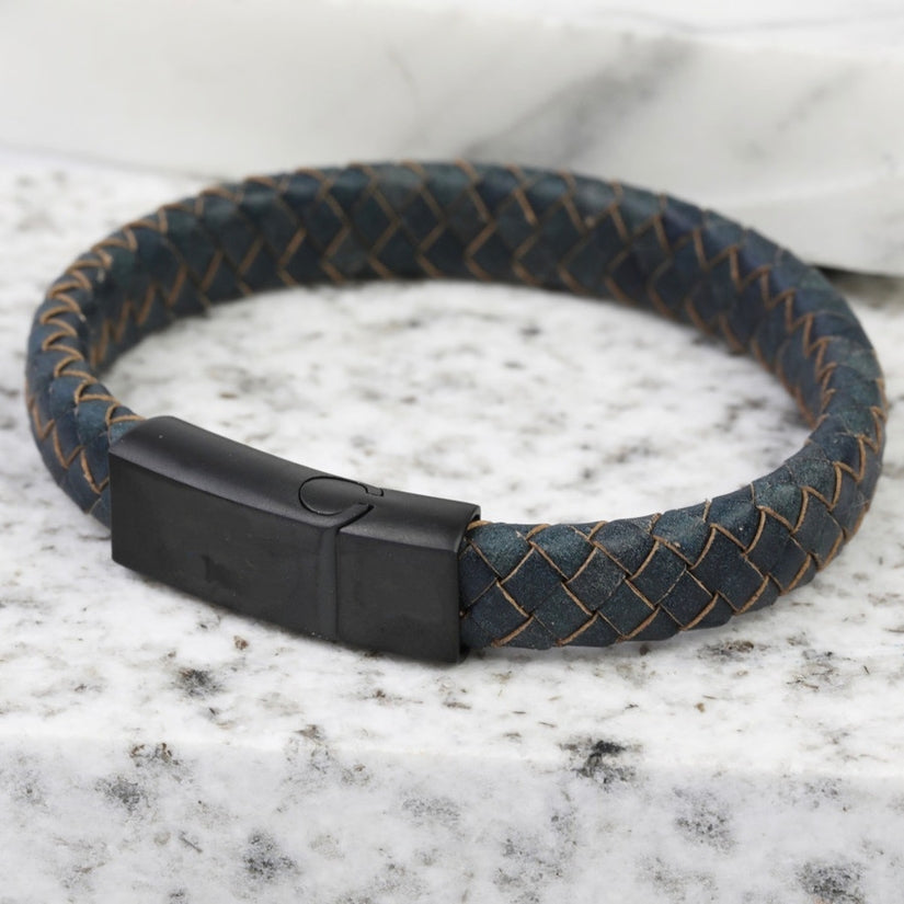 Antique Matte Black Clasp Bracelet