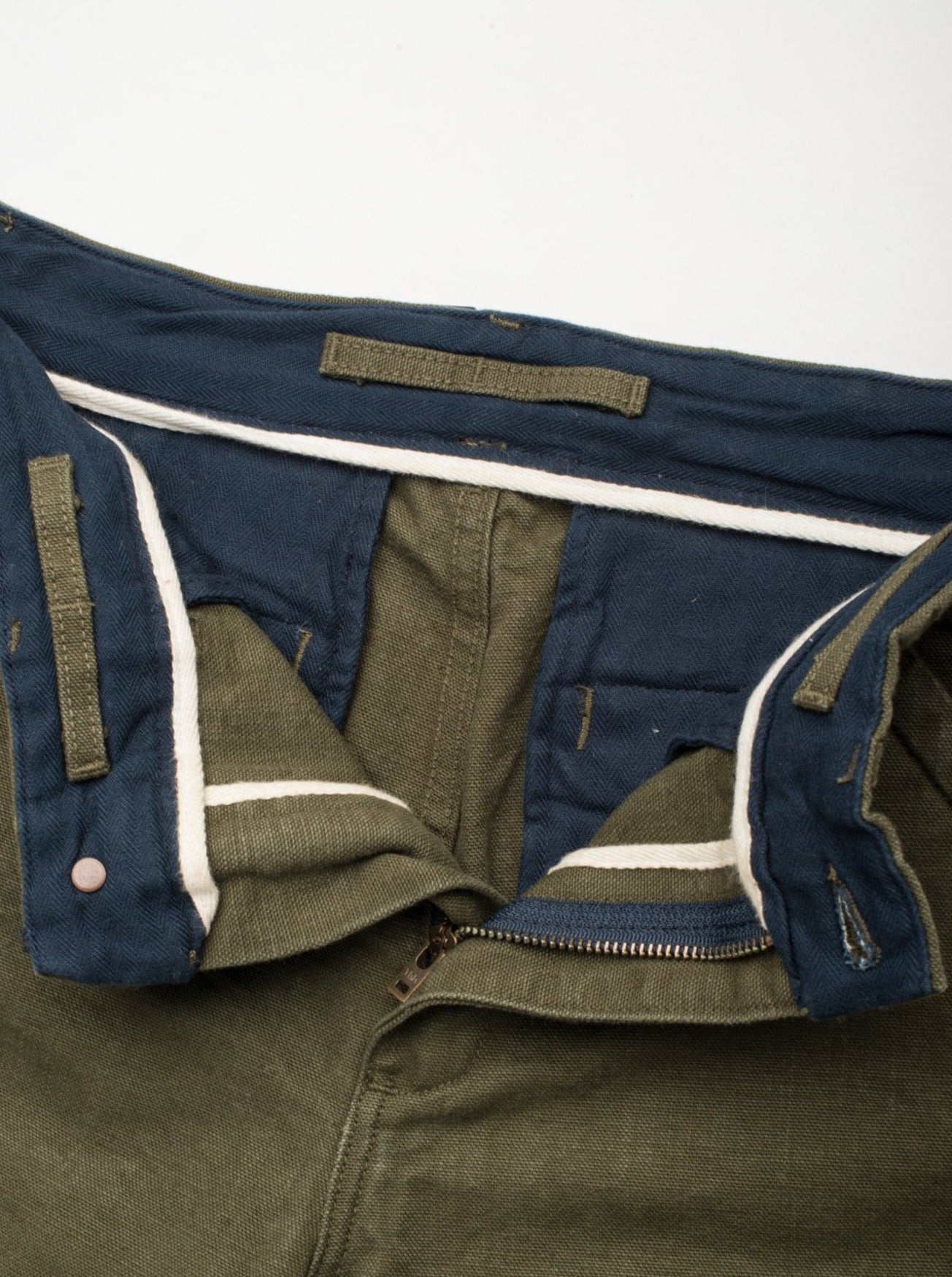 Workers Chino Slim Fit- 14oz. Slub Army Green