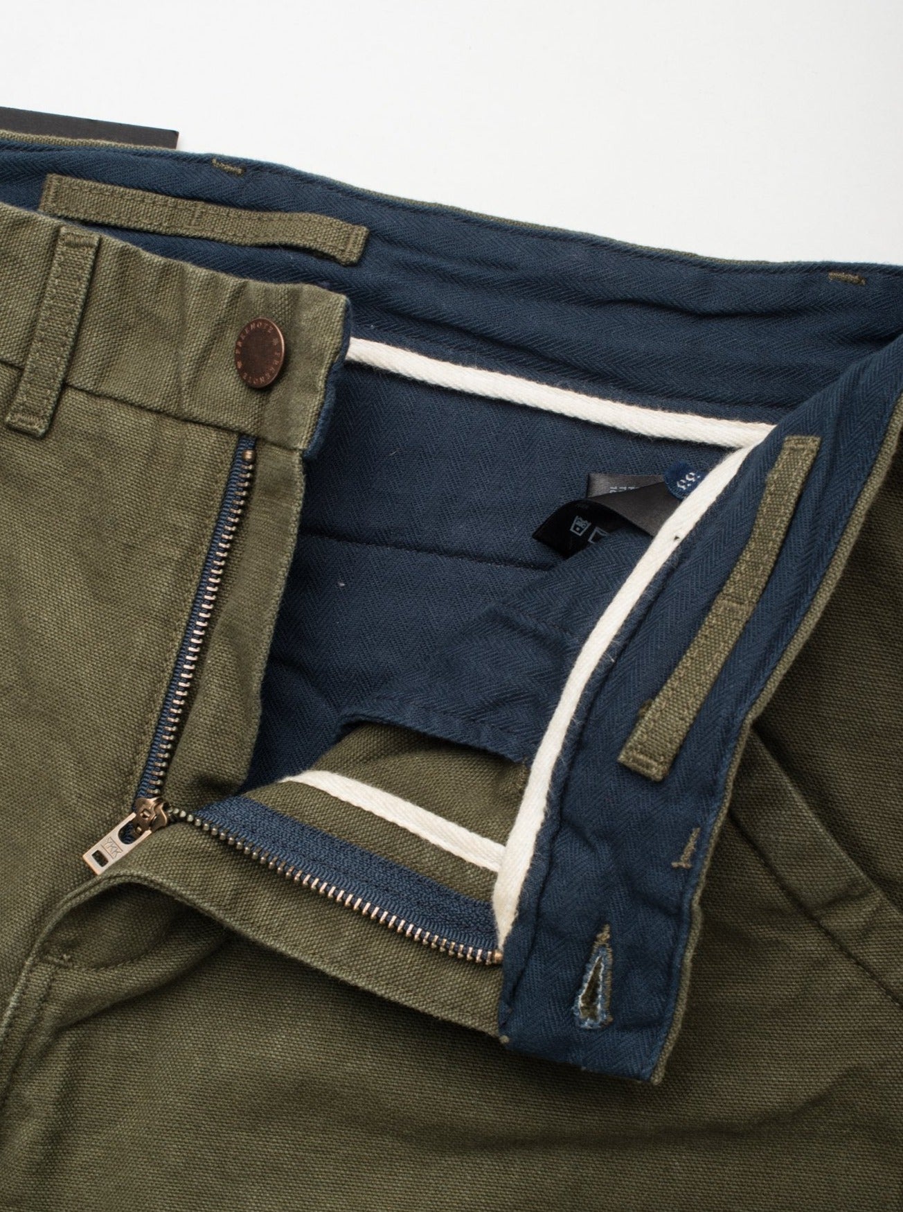 Workers Chino Slim Fit- 14oz. Slub Army Green
