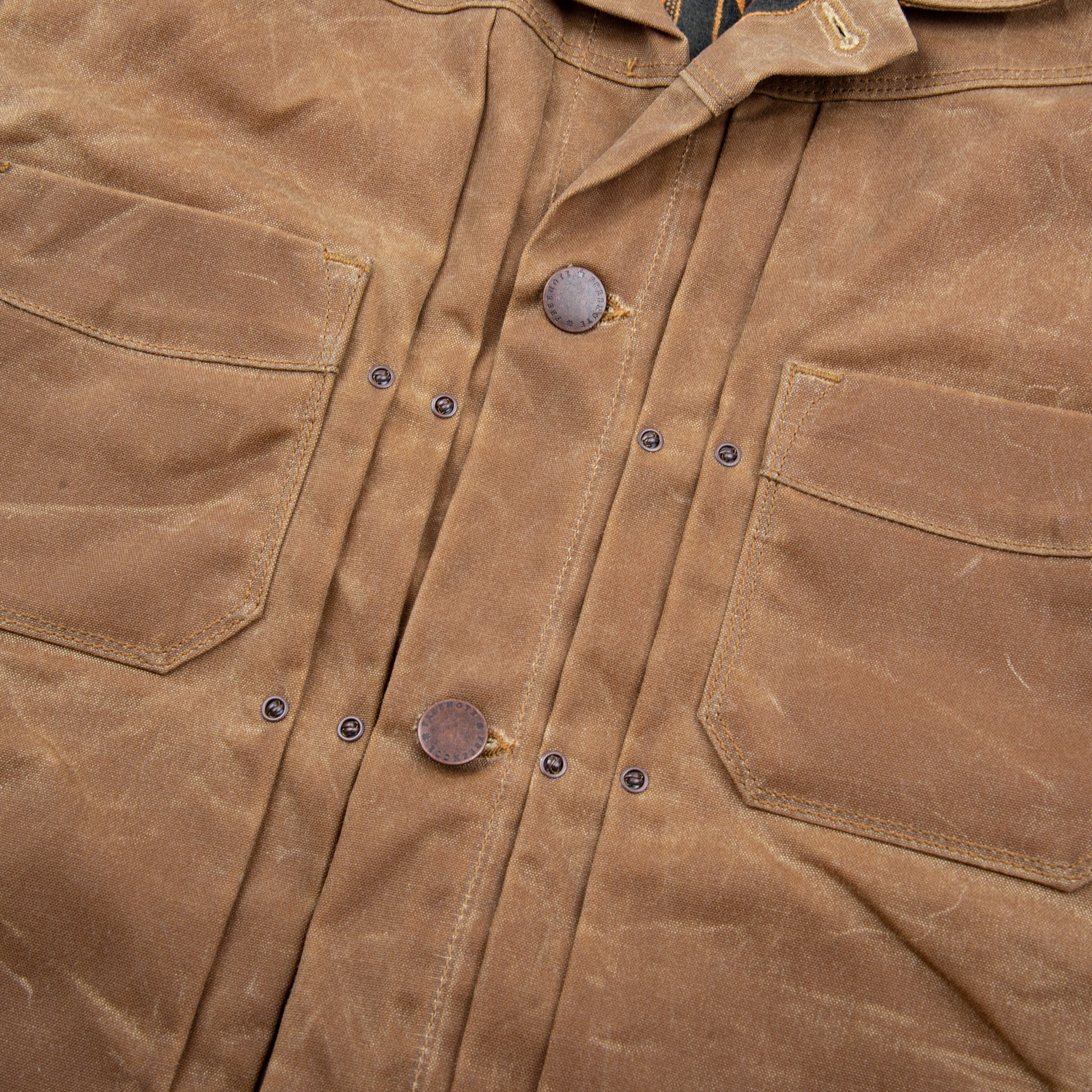 Riders Jacket Waxed Canvas - Rust