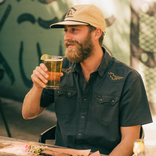 Crosscut Deluxe Shortsleeve Shirt - Pictograph : Black Chambray
