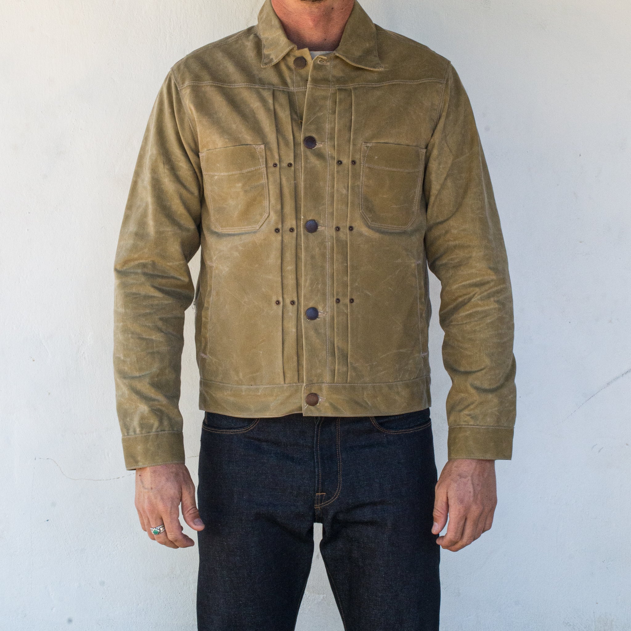 Riders Jacket Waxed Canvas Tobacco