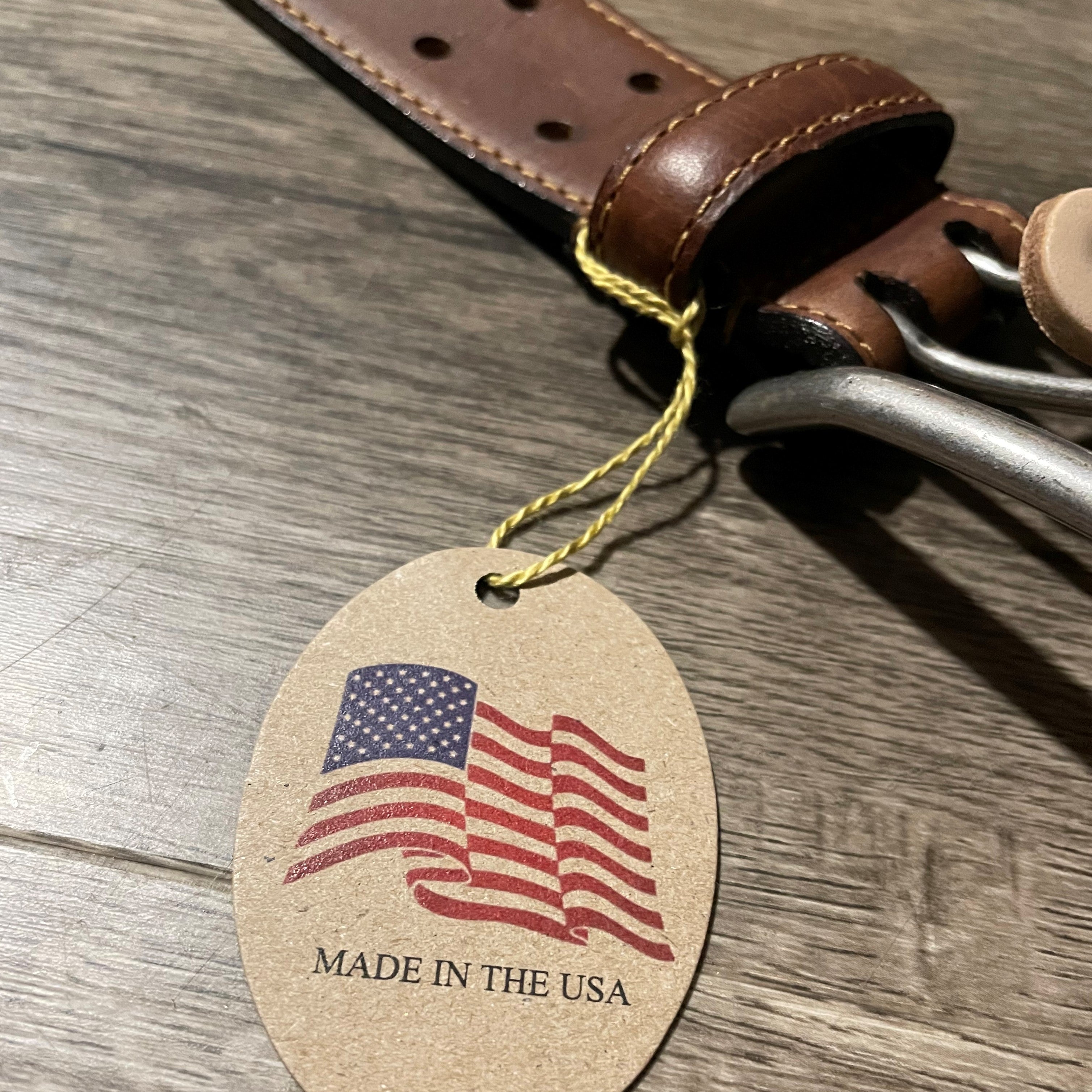 Vintage Bison Double Barrell Leather Belt
