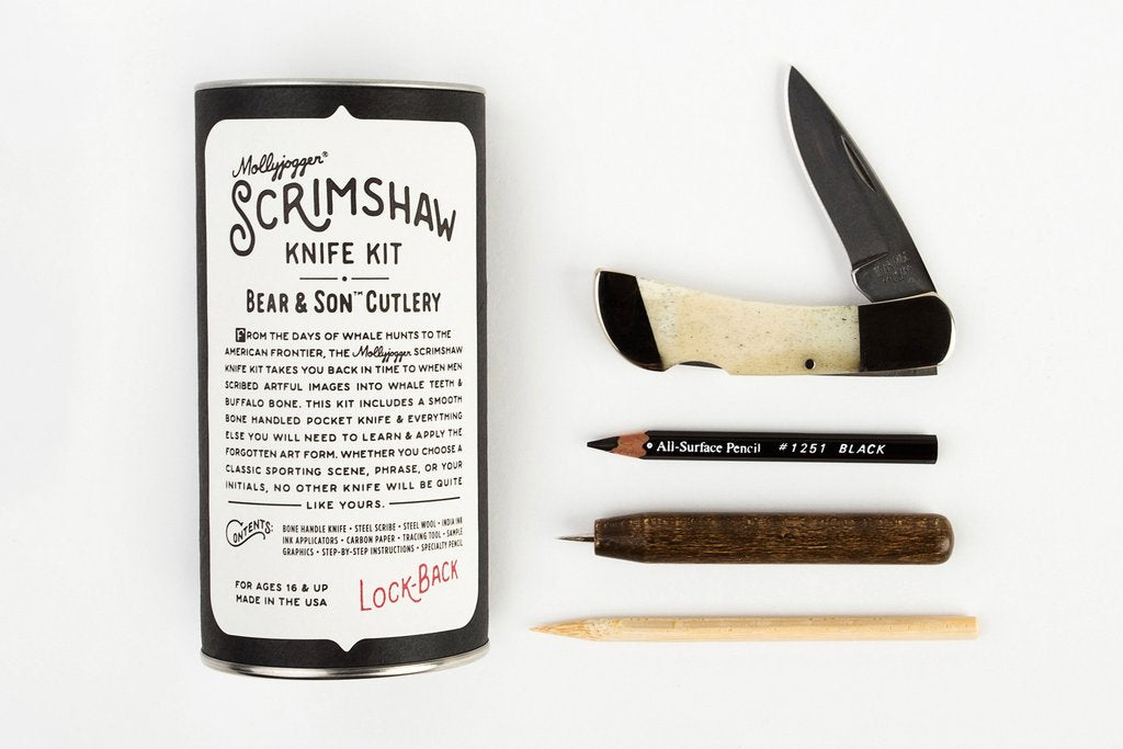Bear & Son Lockback + Scrimshaw Kit