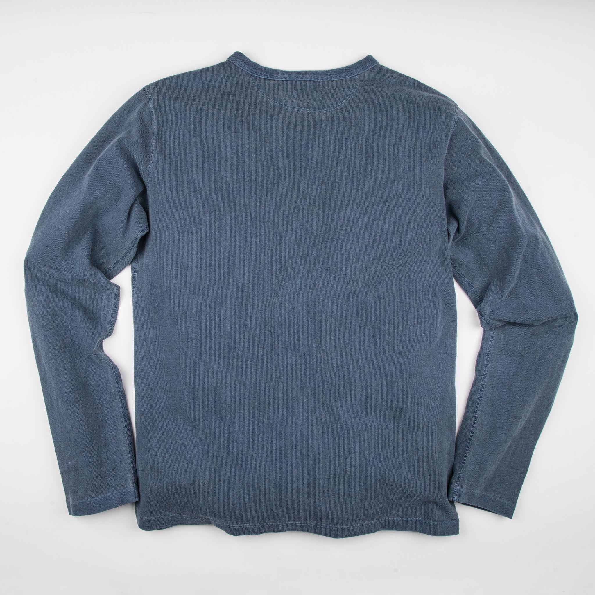 Freenote 13 Ounce Henley L/S Faded Blue