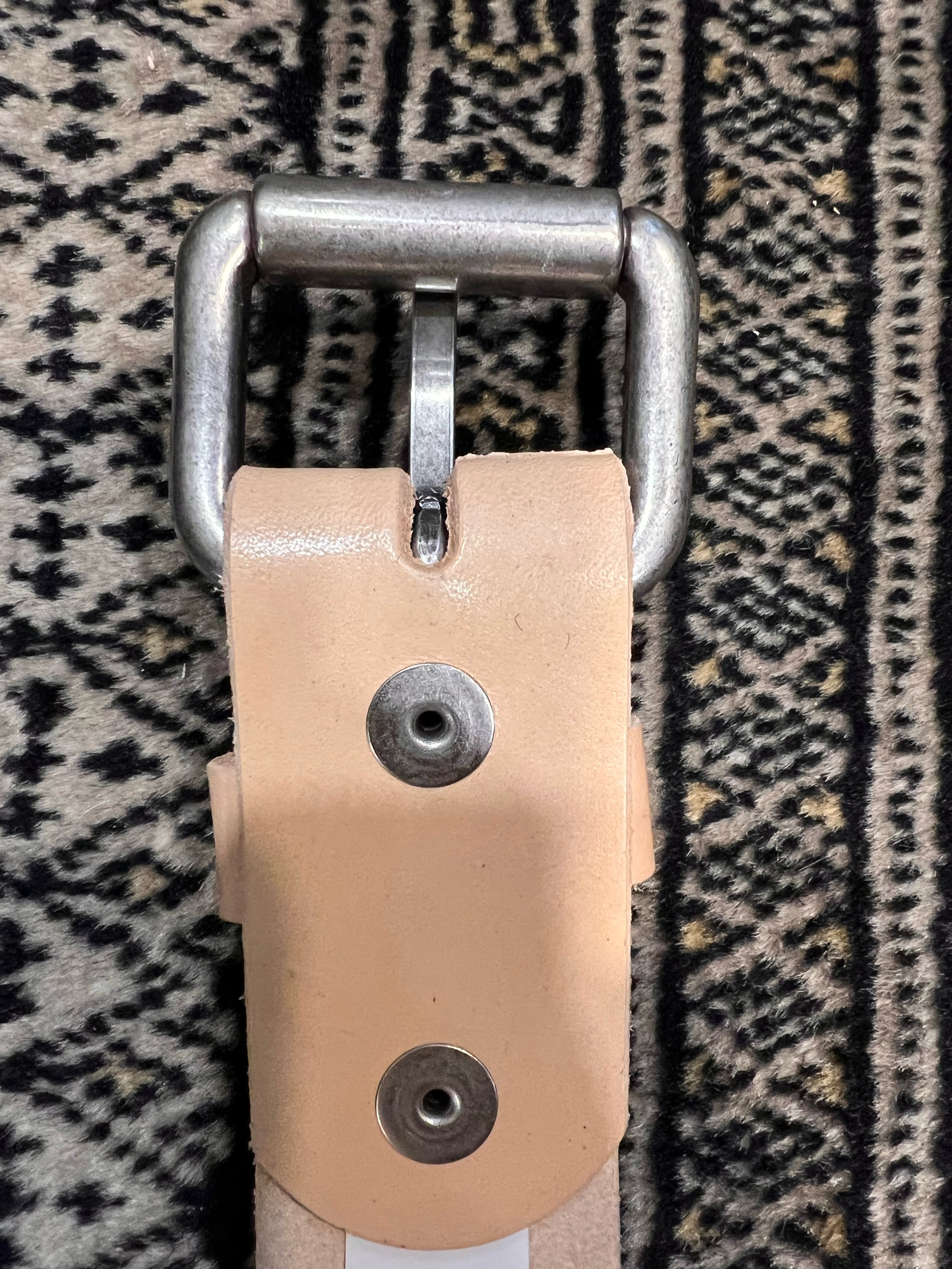Raw Leather Natural Veg Belt