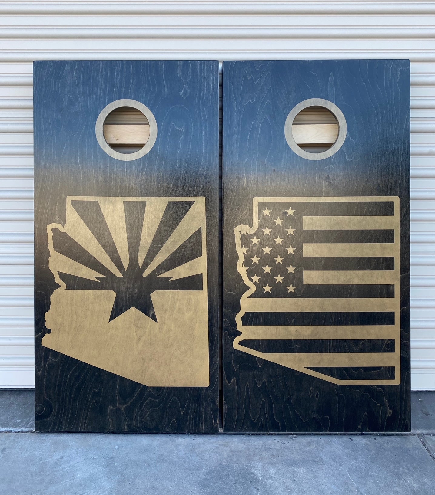 Custom Made Cave + Post Corn Hole Boards