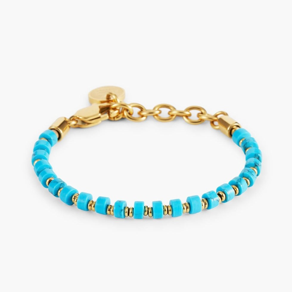 BRONTIDE 4 MM SHINY TURQUOISE | GOLD