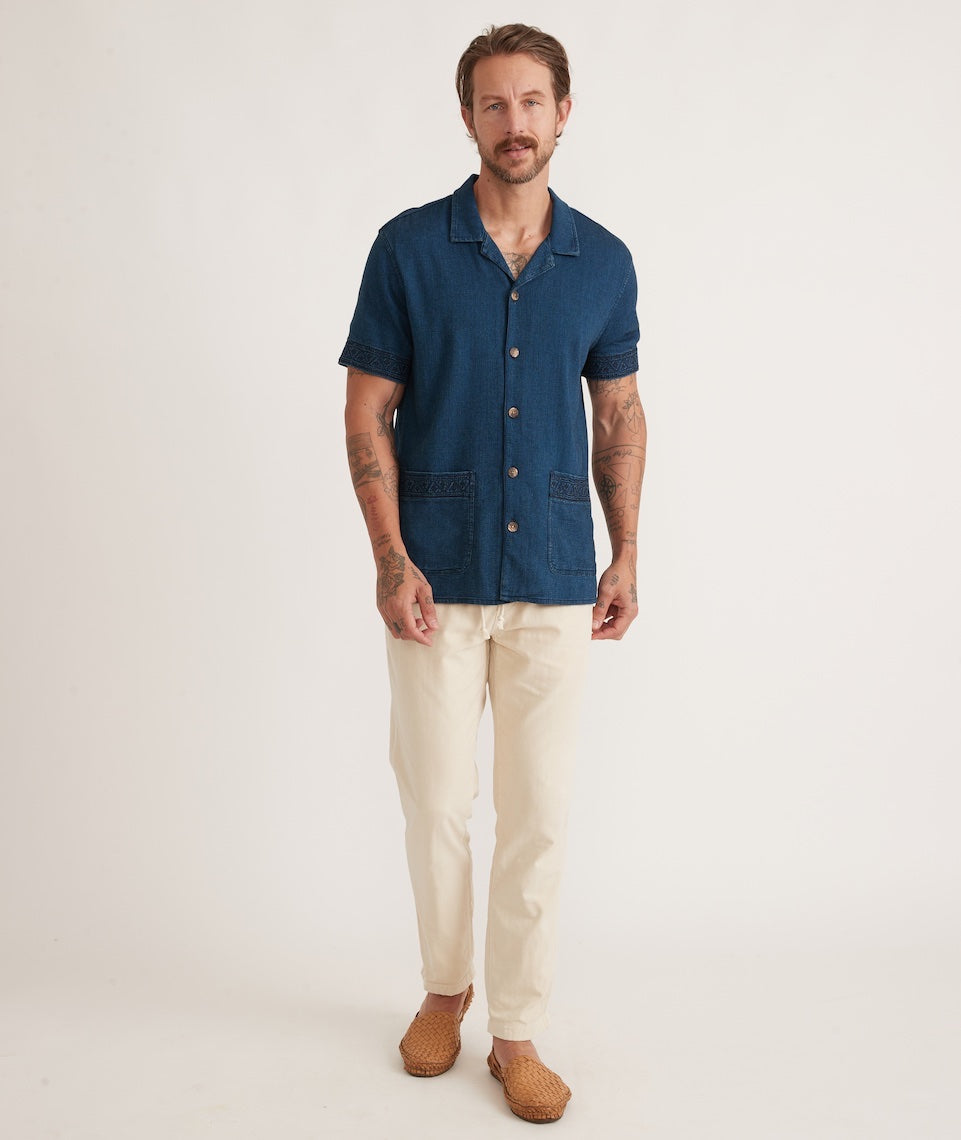 ARCHIVE SAWYER INDIGO CAMP SHIRT