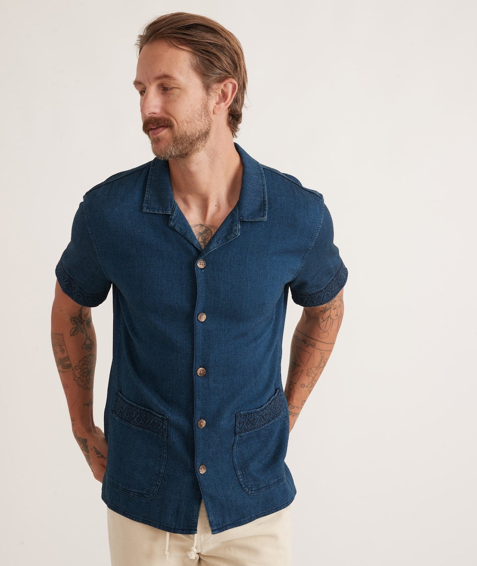 ARCHIVE SAWYER INDIGO CAMP SHIRT