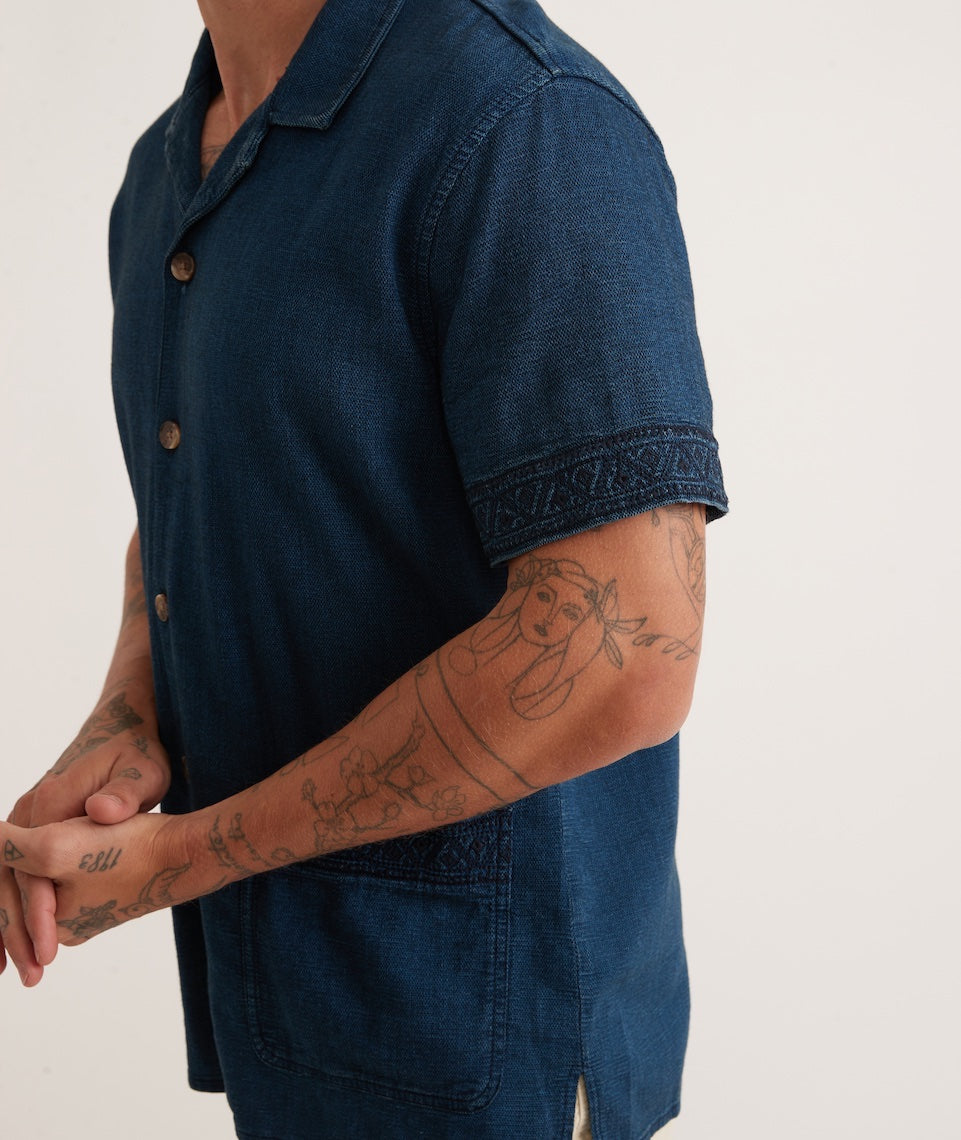 ARCHIVE SAWYER INDIGO CAMP SHIRT