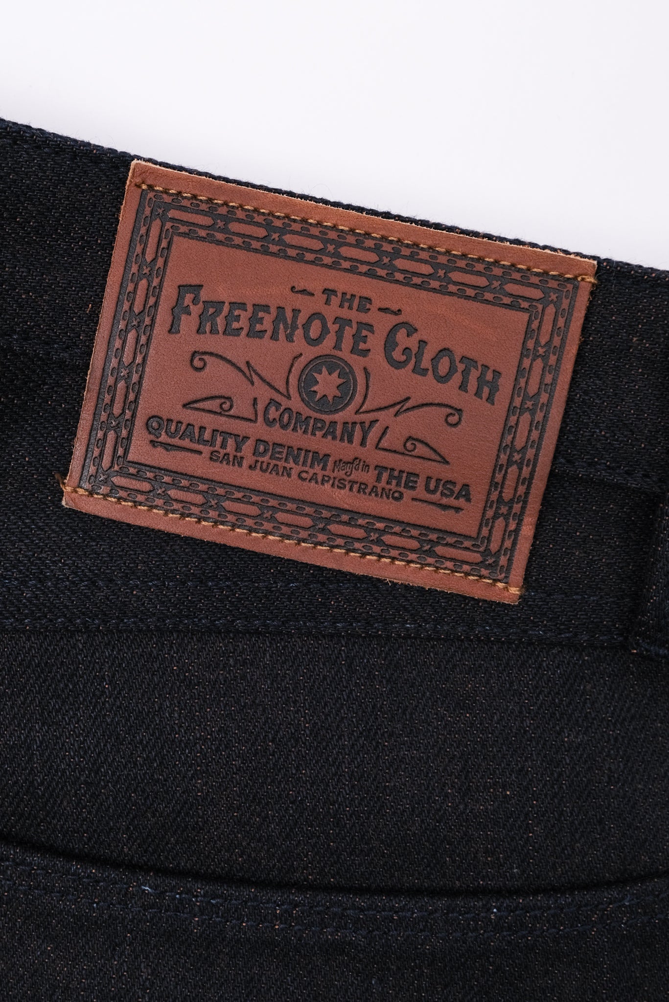 WILKES WESTERN 16 OUNCE INDIGO BROWN DENIM
