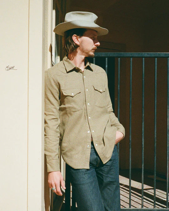 Houndstooth Flannel-Moss