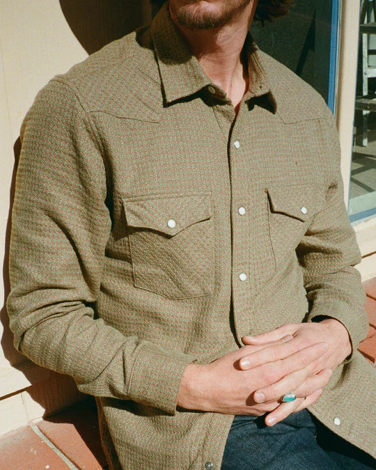 Houndstooth Flannel-Moss