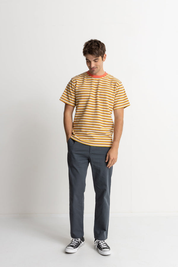 Vintage Stripe Ss T-Shirt - Mustard