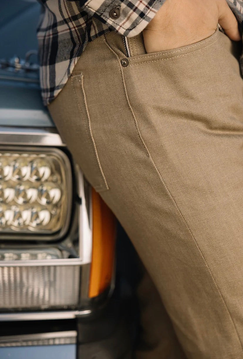The Hammer Straight - Army Beige Raw 14oz Selvedge