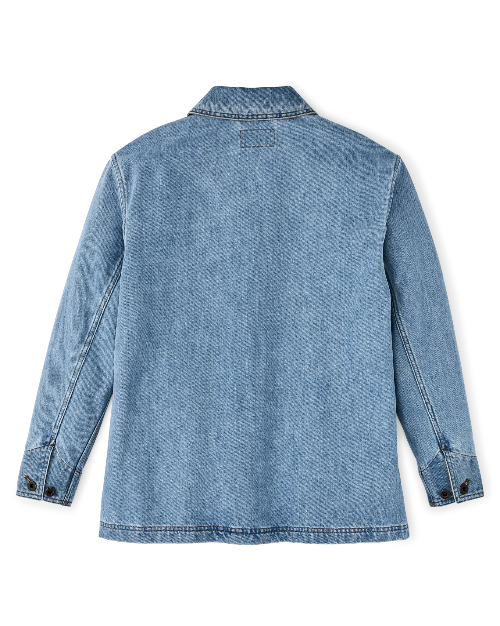 Women's Denim Barn Coat - Stone Wash Indigo
