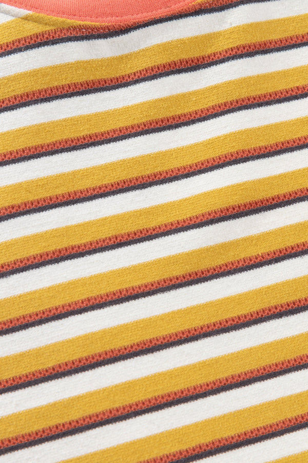 Vintage Stripe Ss T-Shirt - Mustard