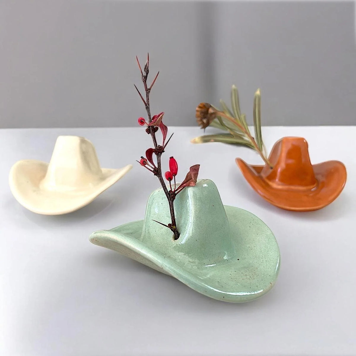 Ceramic Cowboy Hat Decor: Western Home Accent