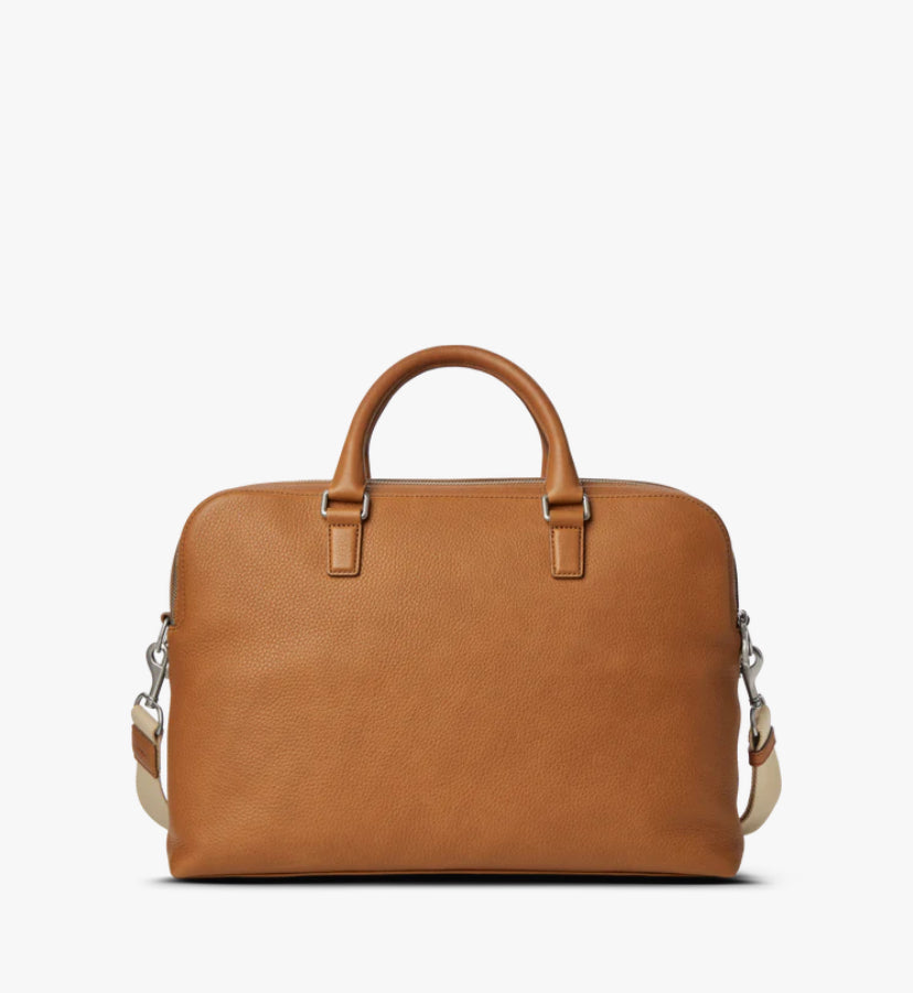 Double Zip Briefcase-Tan