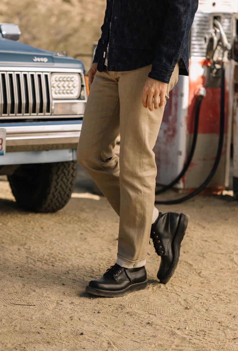 The Hammer Straight - Army Beige Raw 14oz Selvedge