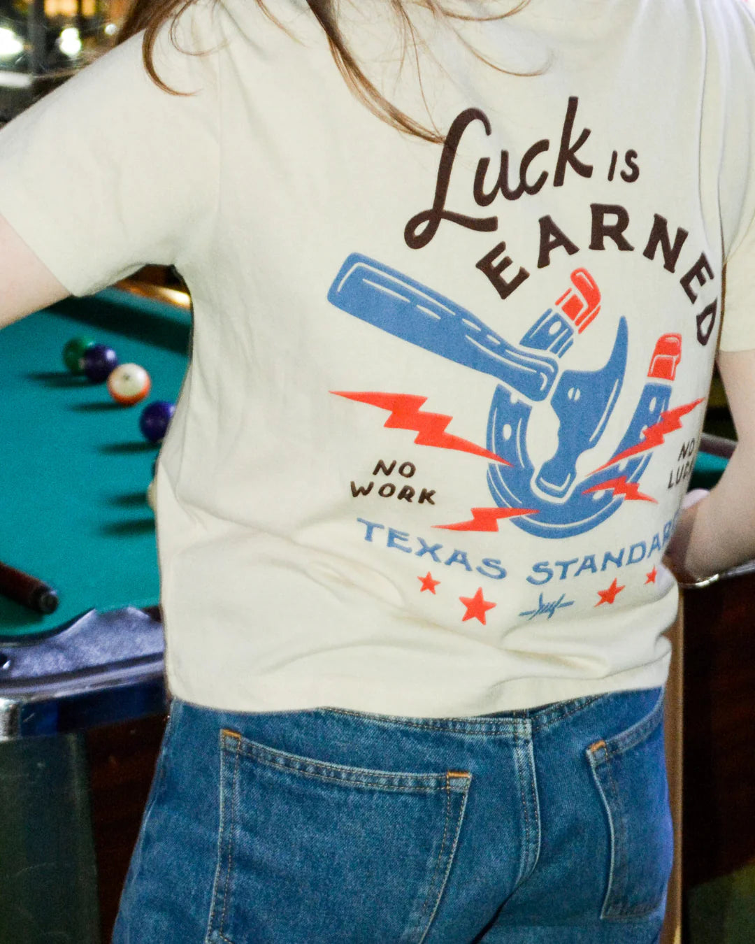 Women's Crop Tee- No Work No Luck