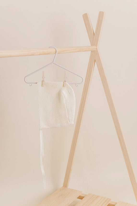 Cream Knit Bonnet