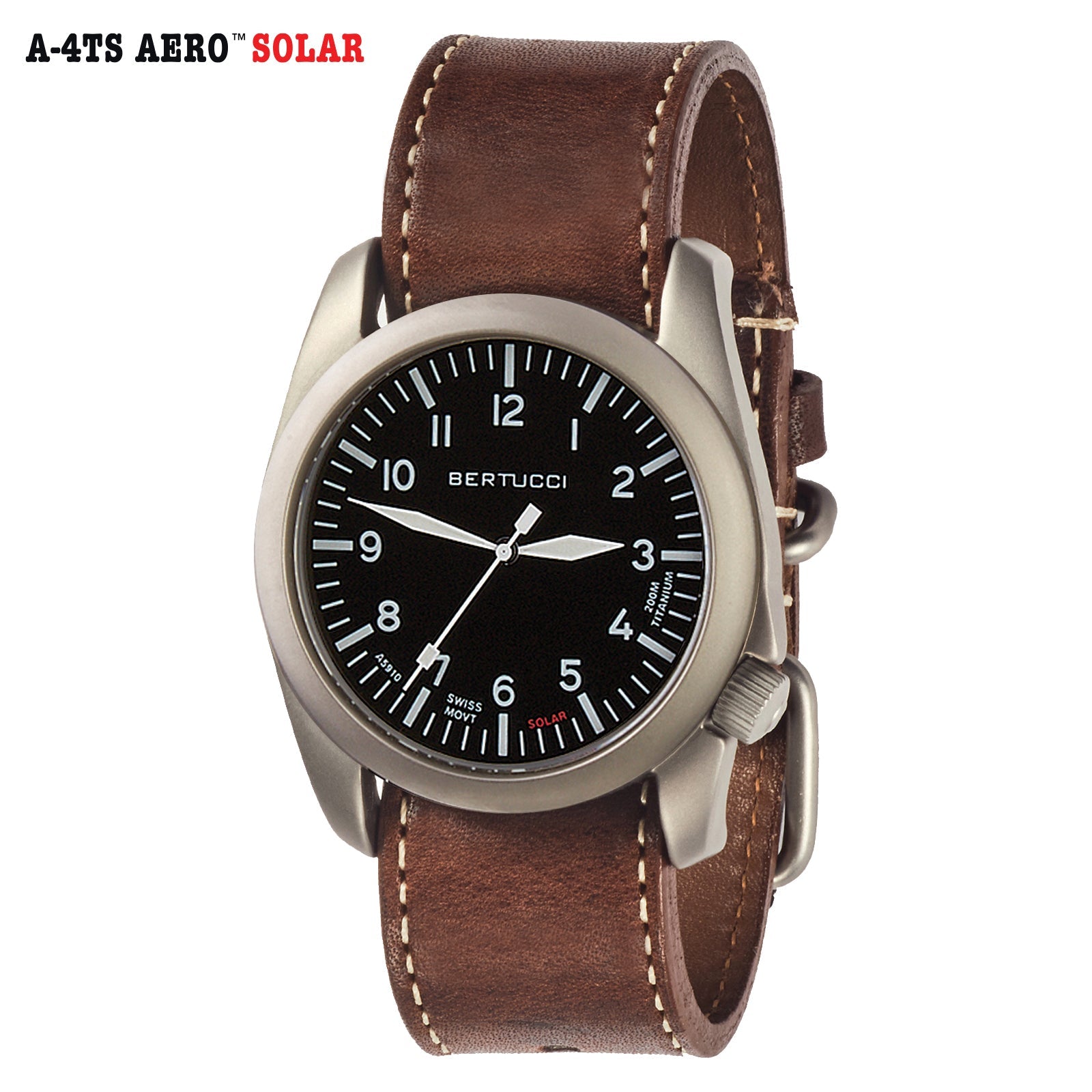 #13908 A-4TS AERO™ Solar - Nut Brown Horween® Heritage Leather Band