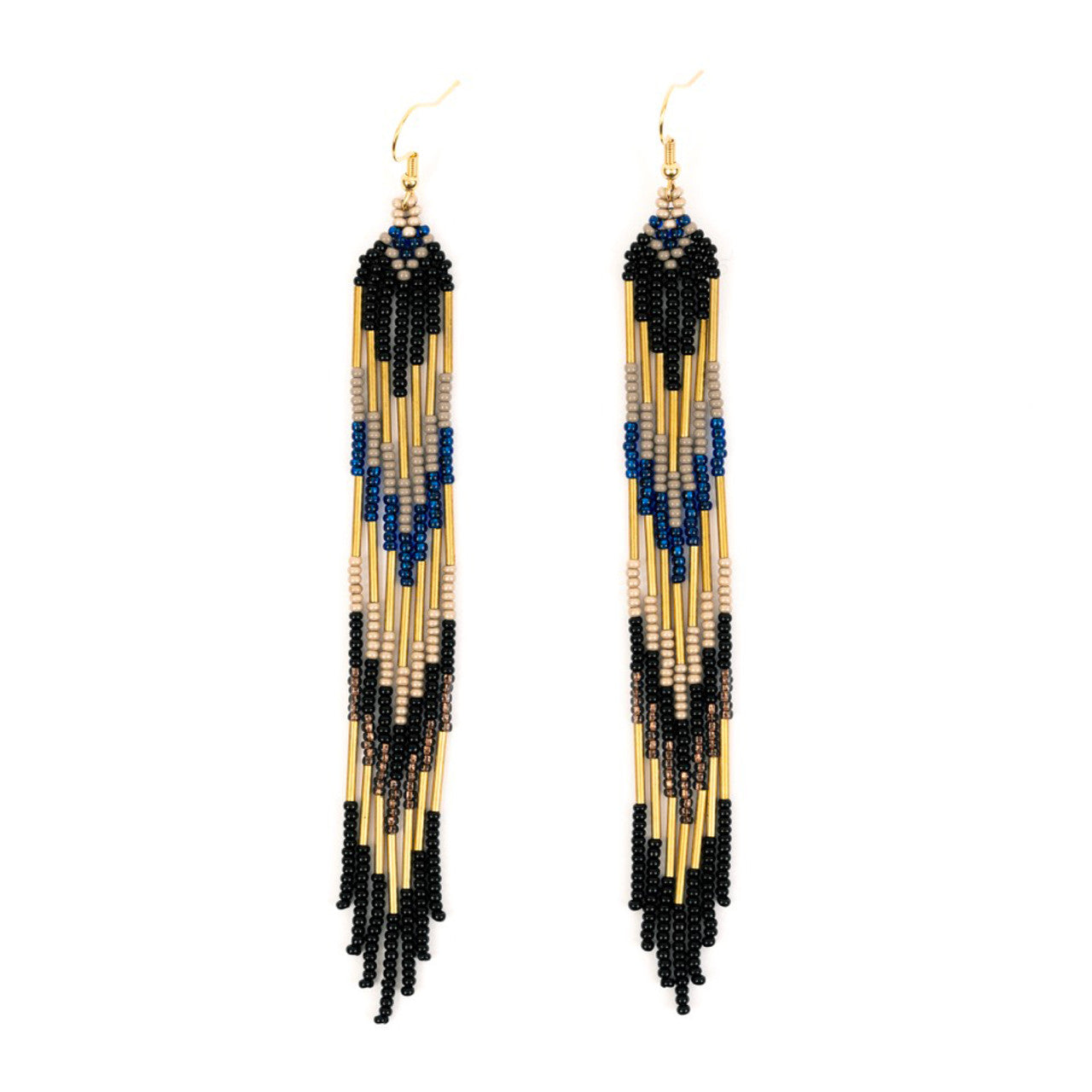 Free Spirit Fringe Earrings - Midnight