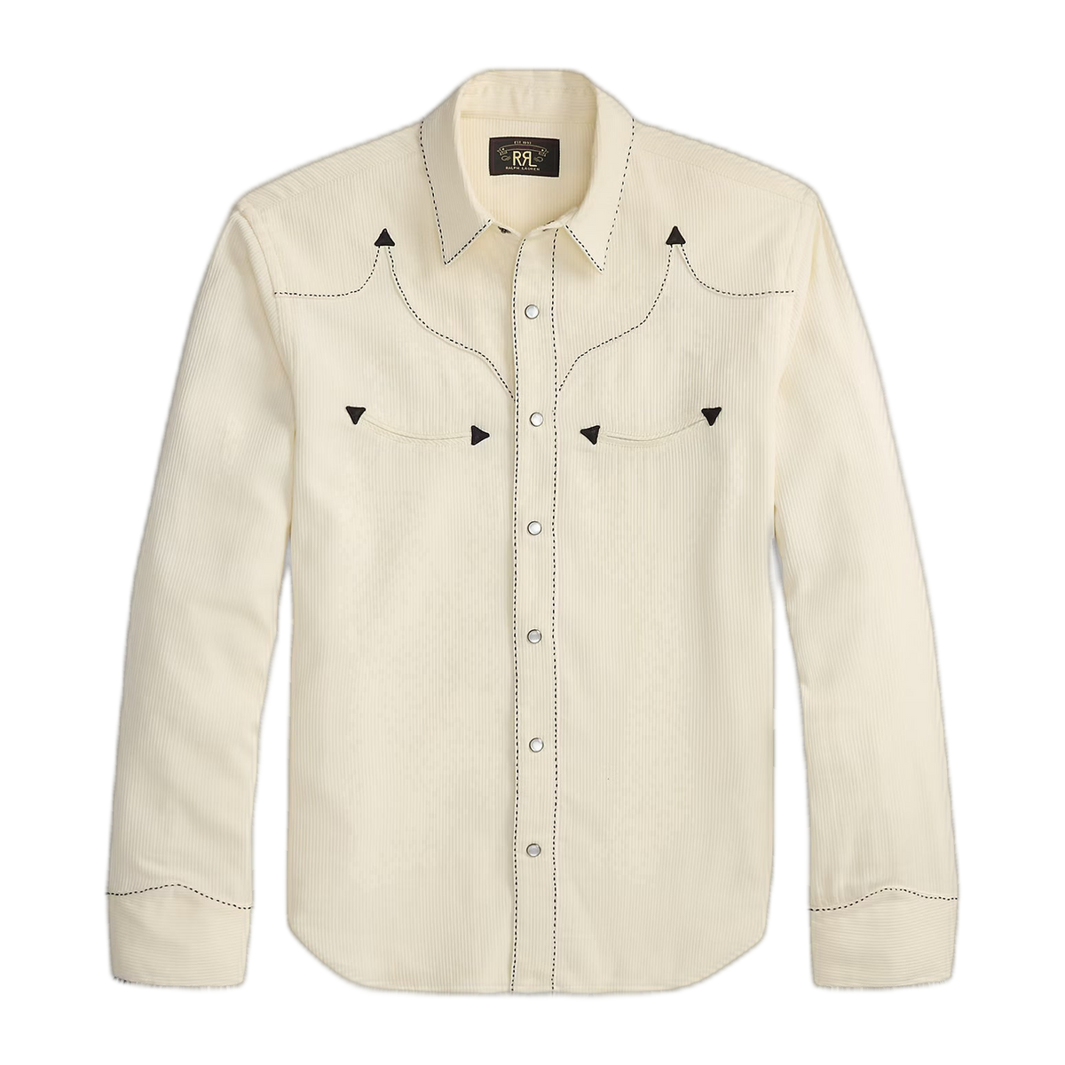 RRL Slim Fit Bedford Cord Western Shirt