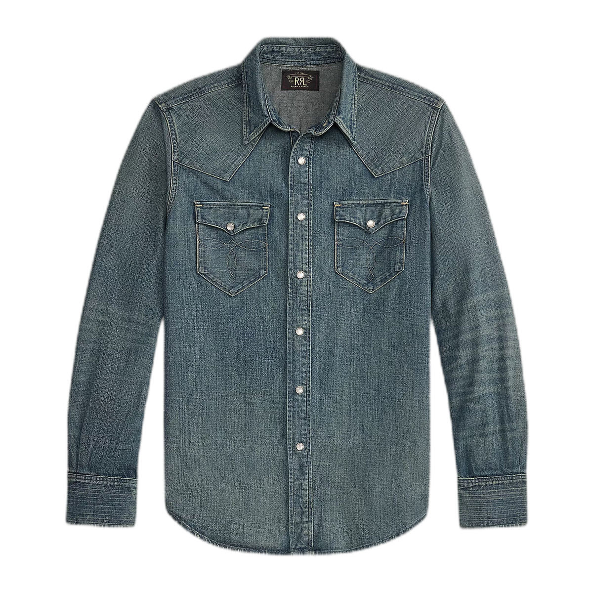RRL Slim Fit Denim Western Shirt