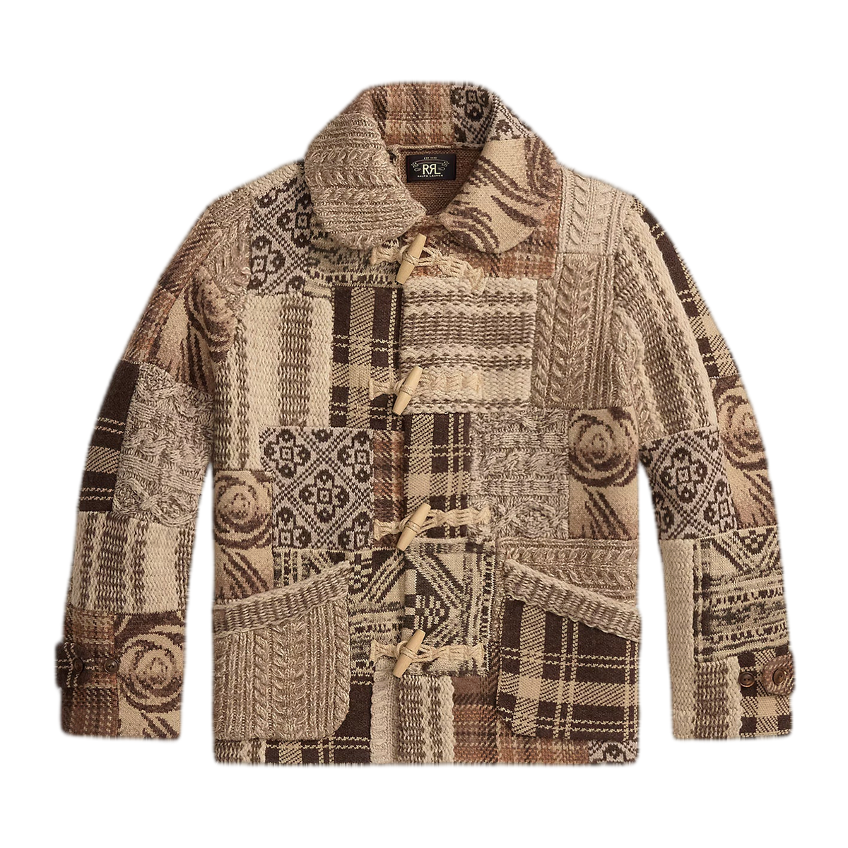 RRL Patchwork Wool-Blend Sweater Jacket