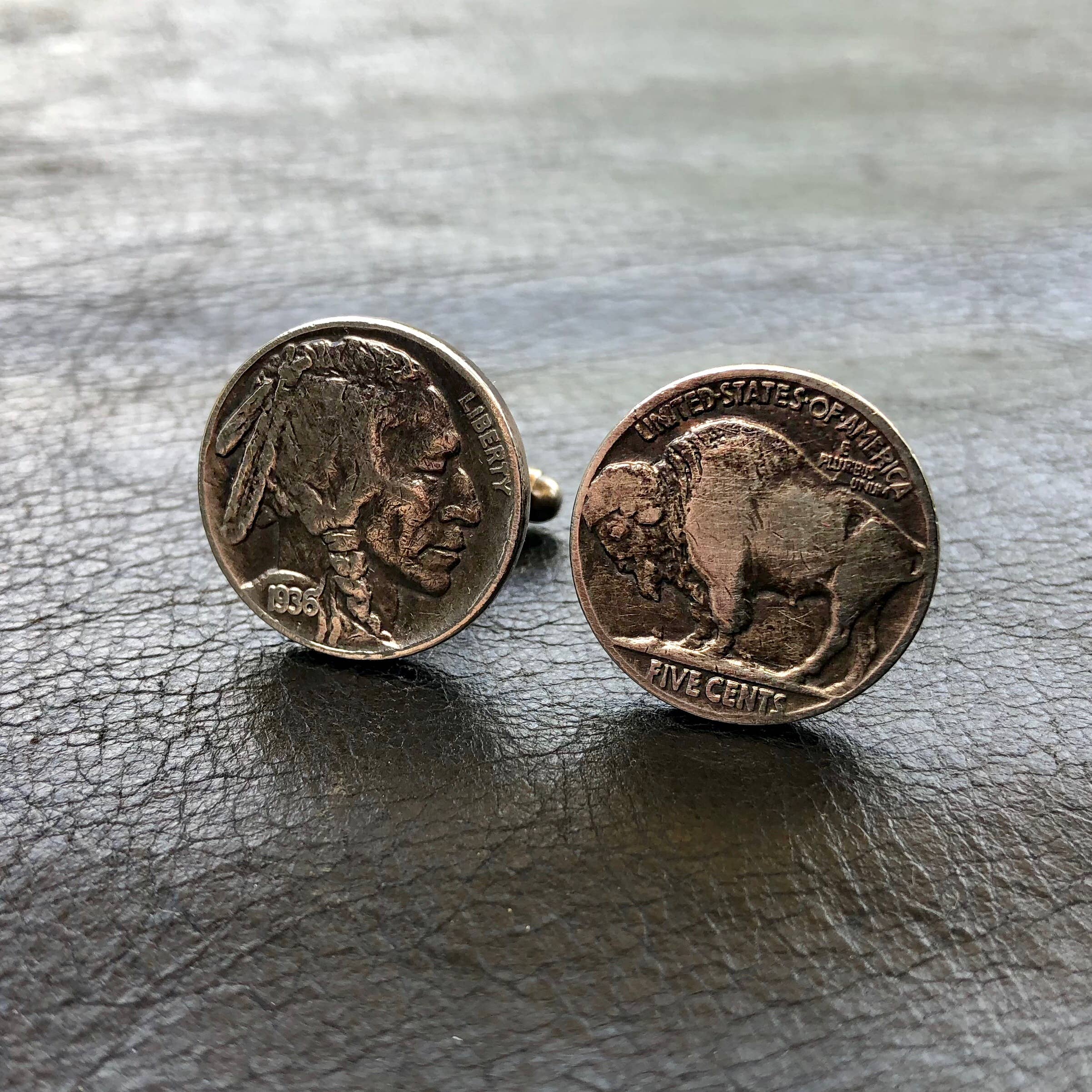 Buffalo Nickel Cuff Links