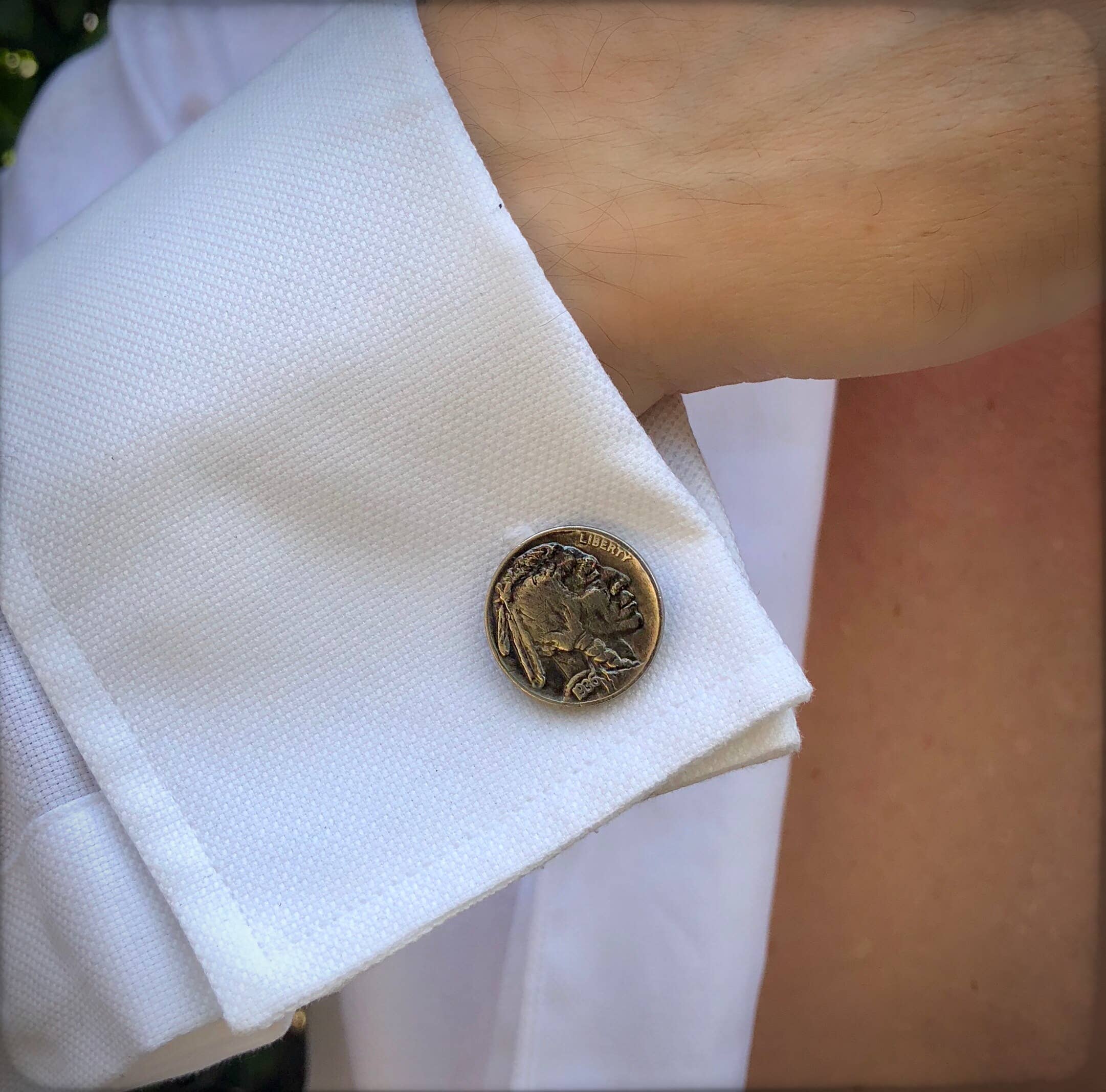 Buffalo Nickel Cuff Links