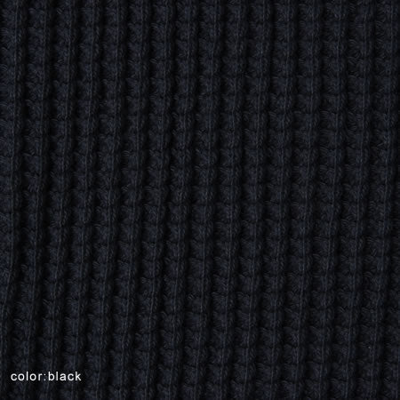 BIG WAFFLE T-SHIRT - BLACK