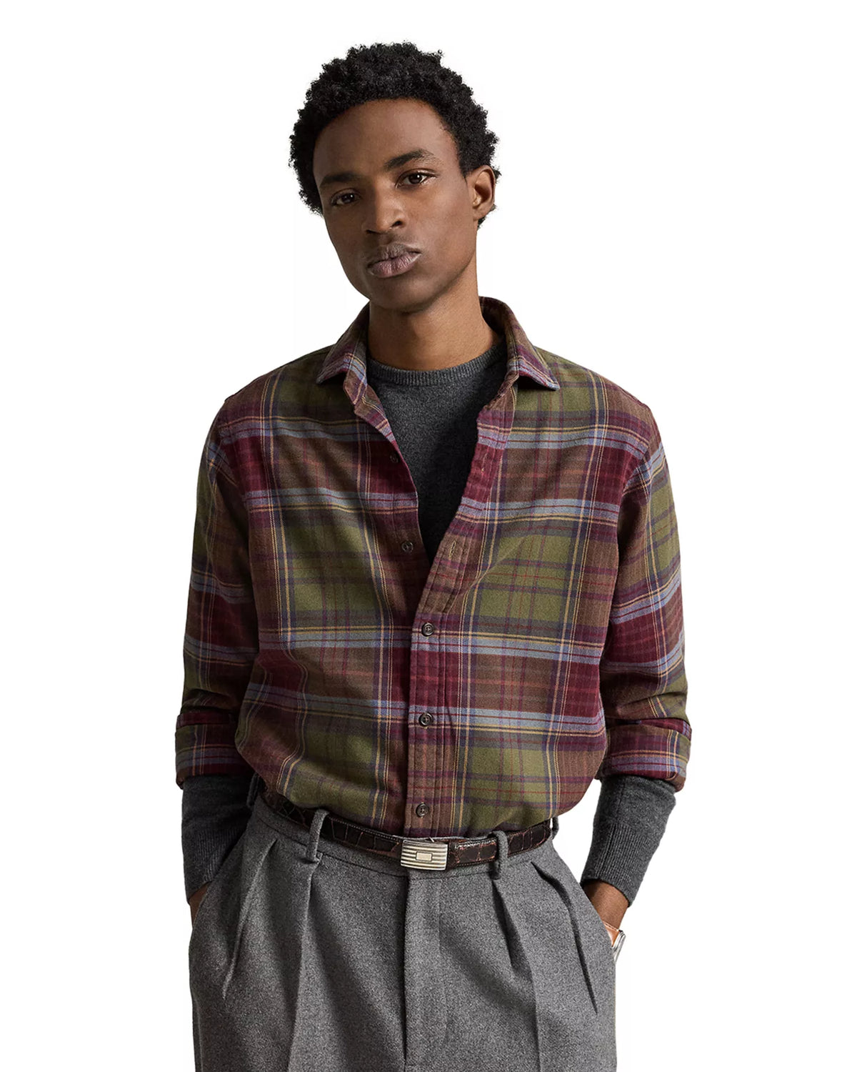 Classic Fit Plaid Flannel Shirt