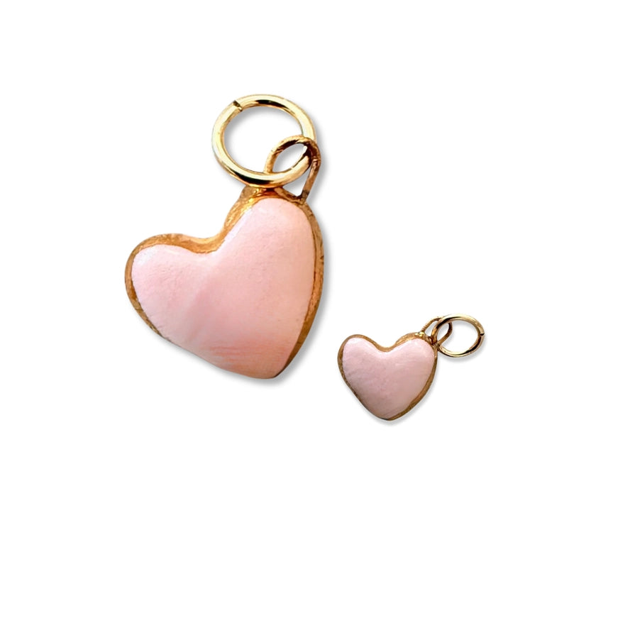 Large Heart Charm - Light Pink