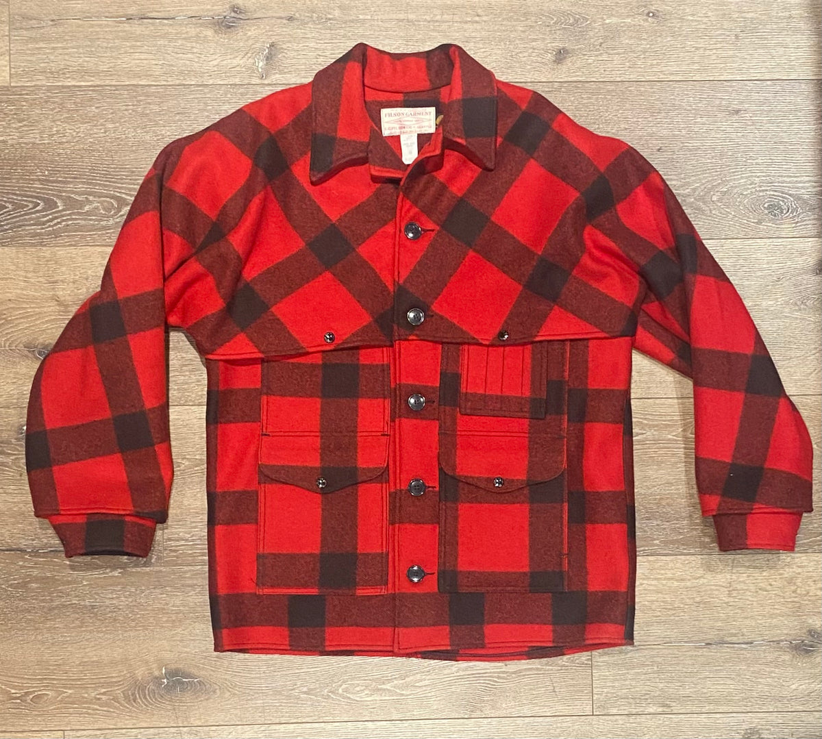 Vintage Filson Double Mackinaw Wool Buffalo Plaid Cruiser Jacket (46)