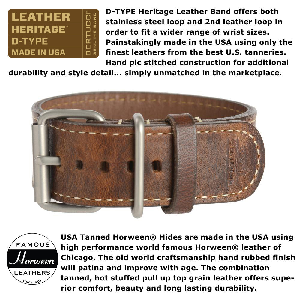 #13908 A-4TS AERO™ Solar - Nut Brown Horween® Heritage Leather Band